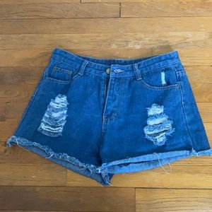 Ripped Jean shorts